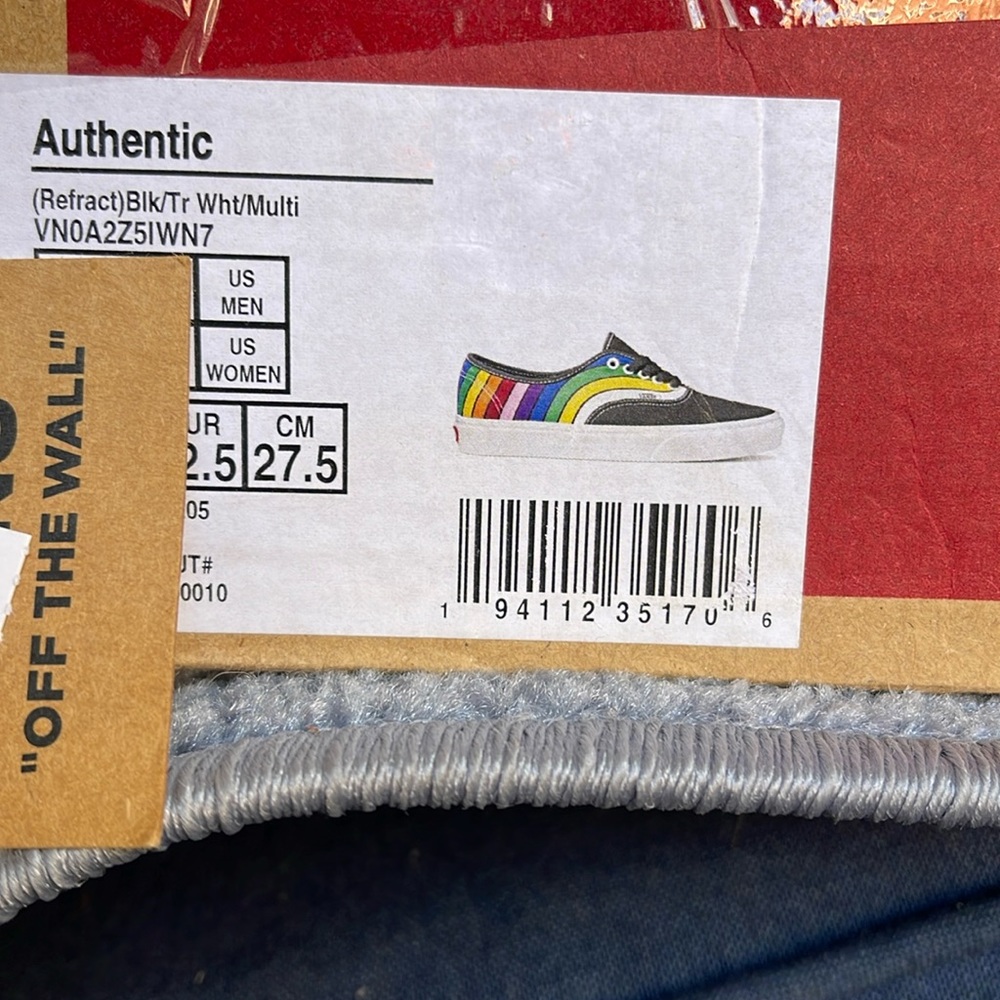 Vans Authentic Fefract Black/True White/Multi Men’s - Picture 16 of 16